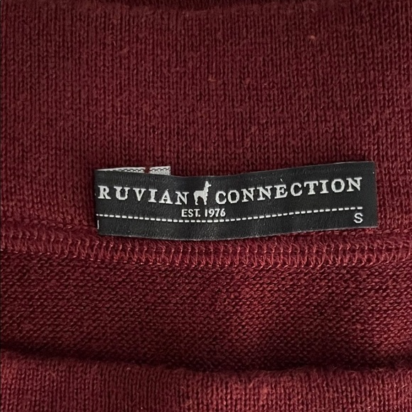 Peruvian Connection D'orsay Pima Cotton Maxi Skirt With Pockets/Slits S Maroon - Picture 9 of 10